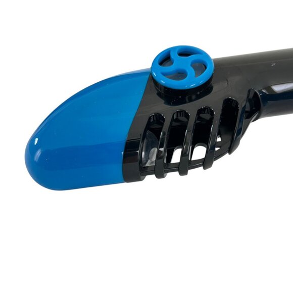 Full Face Snorkel Mask Blue Black Anti-Fog Dry Top Adult Swim Gear One Size - Picture 3 of 7